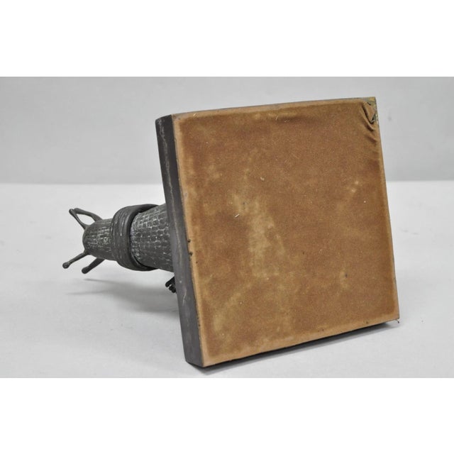 Vintage Mythical Bronze Cherub Riding Snail Sculpture Figure Attr Maitland Smith For Sale - Image 16 of 18