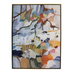 "Spring Forward" Abstract Acrylic Painting by Laurie MacMillan, Framed