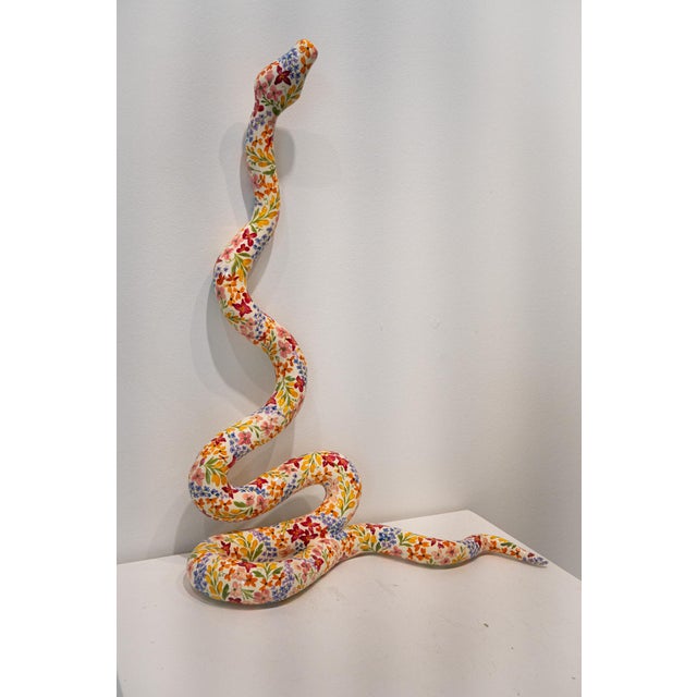 Red #276, Floral Snake Sculpture by Paige Barnes Dorsey For Sale - Image 8 of 9