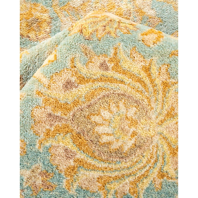 Textile Mogul, One-of-a-Kind Hand-Knotted Area Rug - Light Blue, 8' 4" x 10' 1" For Sale - Image 7 of 8