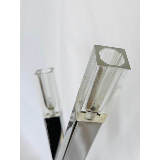 Silver 1980’s Frederick Ramond Nickel Plated Lamps - A Pair For Sale - Image 8 of 14