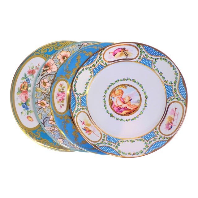 Enamaled Tin English Plates Set of 4 Chairish