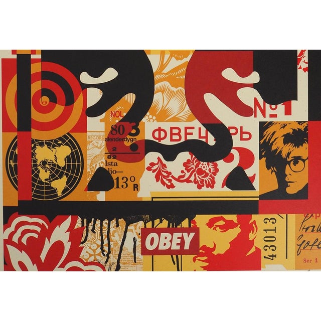 Contemporary Shepard Fairey, Face Collage I, Lithograph For Sale - Image 3 of 7