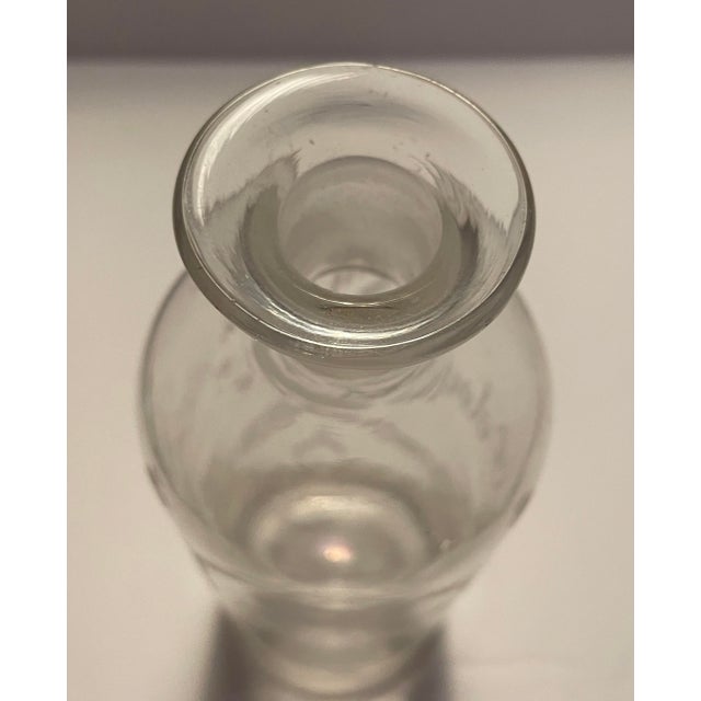 Glass Antique Engraved Cologne Scent Bottle For Sale - Image 7 of 8