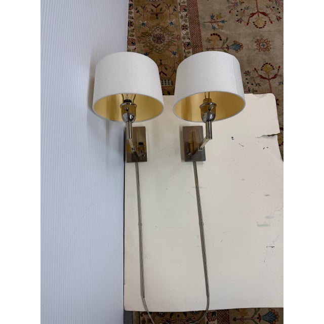 Pottery Barn Swing Arm Corded Wall Sconces, Pair For Sale - Image 9 of 12