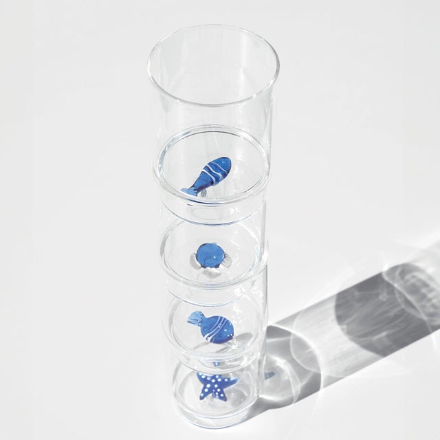 Zafferano Teca Mare Tumbler (set of 6) - Pufferfish For Sale - Image 4 of 6