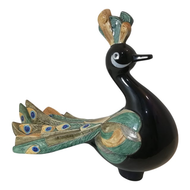 Ceramic Peacock by Selim for Goebel, West Germany, 1984 For Sale