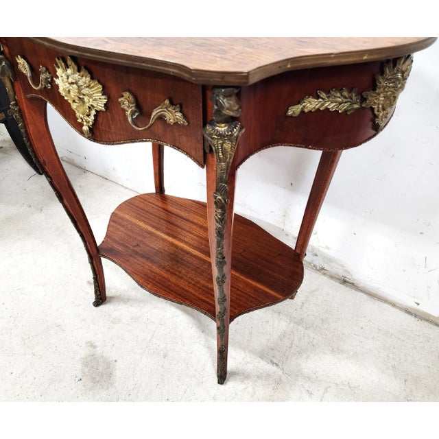 Mid 20th Century French Center Table Accent Lamp Louis XV Ormolu Mounts For Sale - Image 5 of 13