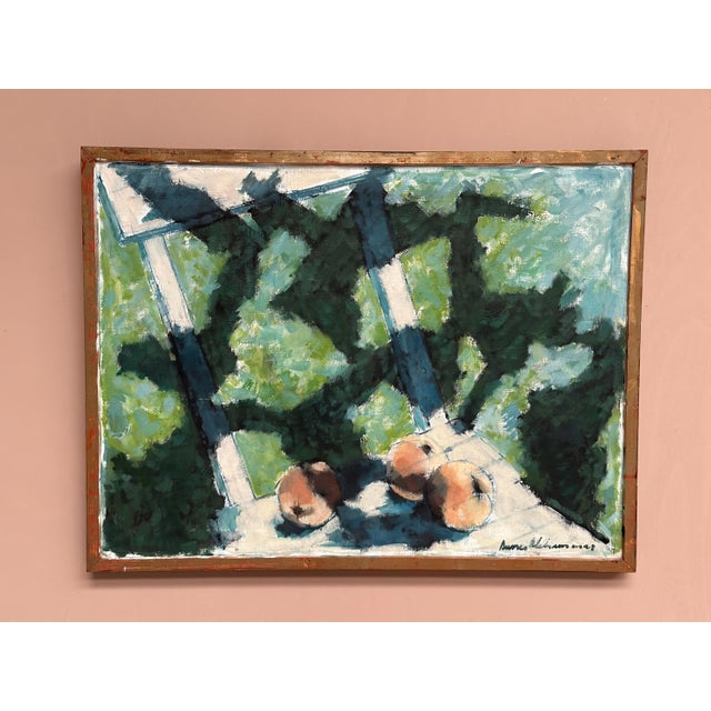 Sune Alehammar, Peaches on Chair, 1960s, Oil Painting on Canvas, Framed For Sale - Image 9 of 18