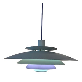 White and Purple Louvered Lamp by Formlight, 1970s, Metal For Sale