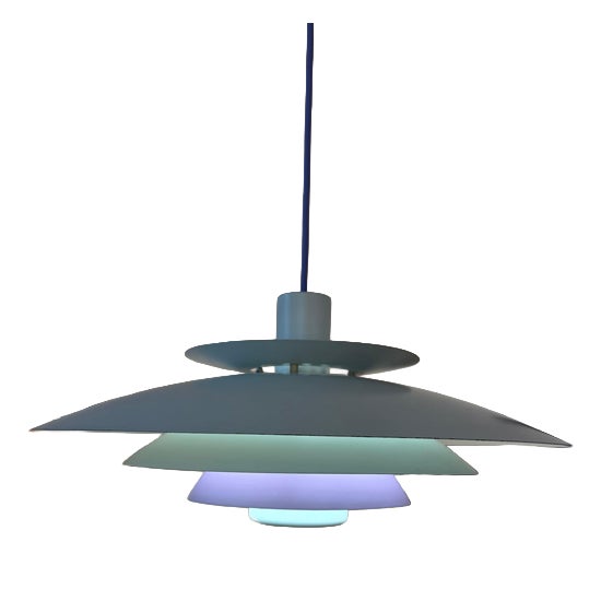 White and Purple Louvered Lamp by Formlight, 1970s, Metal For Sale