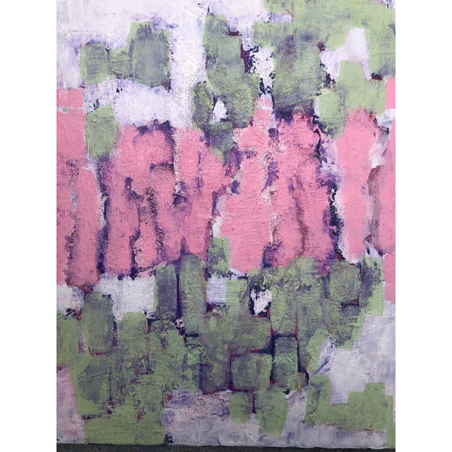 Contemporary Original Painting “Abstract in Celadon and Pink” by Auker For Sale - Image 6 of 8