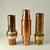 Metal Sculptural Brass Cylinder Vases, Germany, 1970s, Set of 3 For Sale - Image 7 of 13