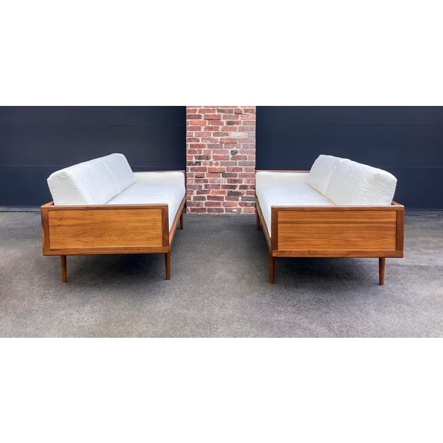 1950s Solid Walnut Case Sofa/Daybed by Mel Smilow 2 of 2 For Sale - Image 13 of 14
