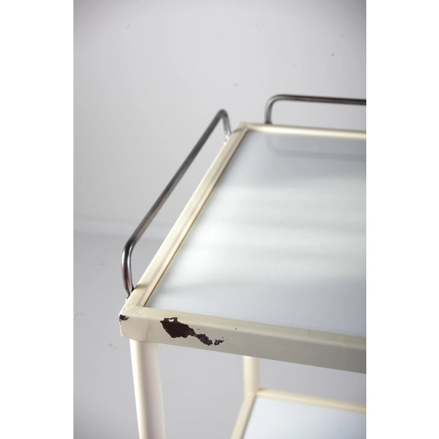 Mid-Century Opaxit Glass Medical Trolley Set of 2, 1960s For Sale - Image 6 of 16