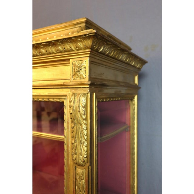 Wood 19th Century Giltwood Display Case For Sale - Image 7 of 10
