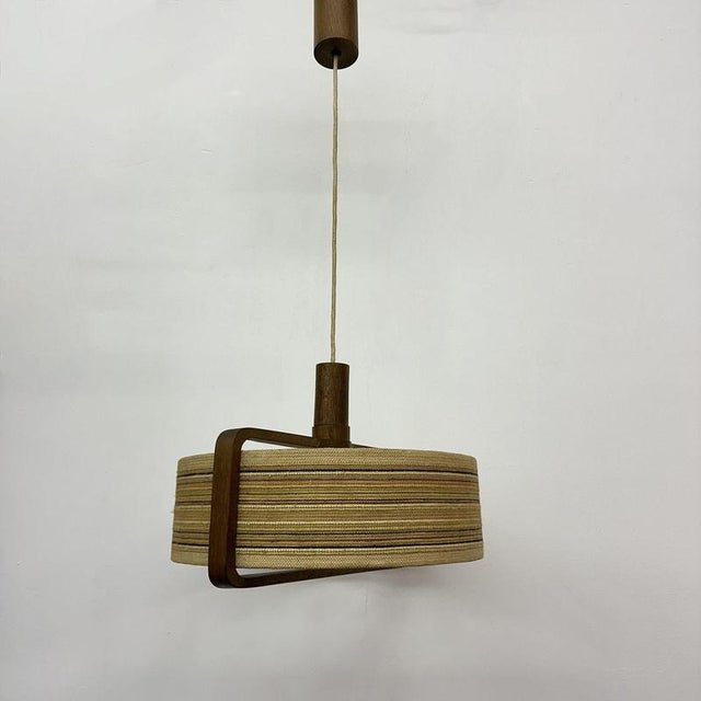 Wood Teak Hanging Lamp from Temde Leuchten, 1970s For Sale - Image 7 of 18