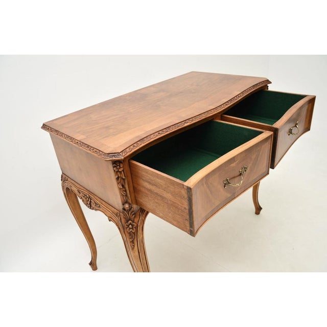 French Walnut Console Table, 1920s For Sale - Image 11 of 12