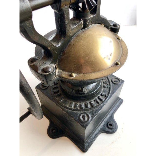 Antique, 19th C. Peugeot Frères Brevetés French Coffee Grinder Table Sculpture, c.1895 For Sale - Image 4 of 13