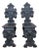 Pair of Italian Renaissance Revival Carved Walnut Hall Chairs For Sale