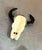Rustic Carved Bone / Horn Cow's Head Pendant For Sale - Image 3 of 5