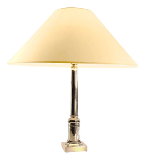 Neoclassical Silvered Bronze Table Lamp, France, 1970s