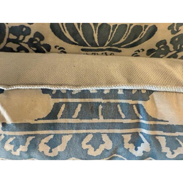 Early 21st Century Pair of Authentic Fortuny Venetian Textile Pillows With Belgian Linen Backs For Sale - Image 5 of 6