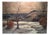 View of Bad Schandau and the Lilienstein in Winter, Oil Painting on Panel For Sale