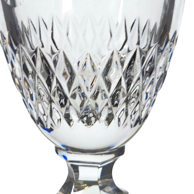 Glass Late 20th Century Waterford Cherished Moments Platinum Rim Crystal Champagne Flutes, Pair For Sale - Image 7 of 13