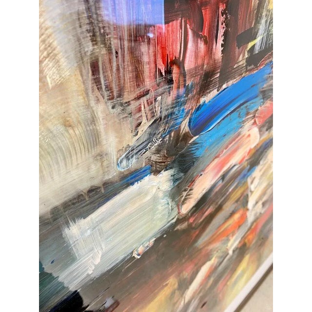 Red Abstract Wall Art by Milo Tor After Wilfred Lang , Acrylic on Aluminum, Signed For Sale - Image 8 of 12