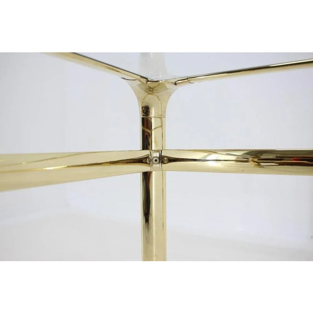 Italian Coffee Table in Brass and Glass by Mauro Lipparini, 1970s For Sale - Image 8 of 13