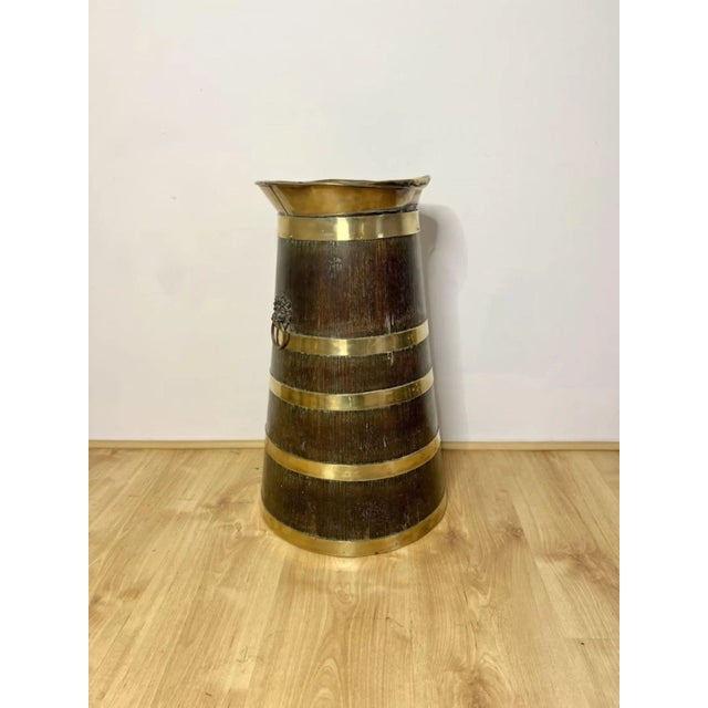 Victorian Oak and Brass Bounded Stick Stand, 1880s For Sale - Image 3 of 7