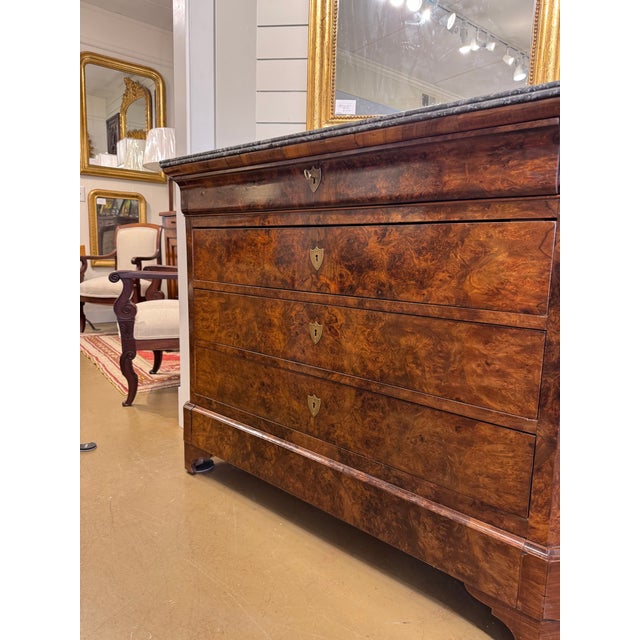 Brown 19th Century Louis Philippe Chest With Marble For Sale - Image 8 of 17