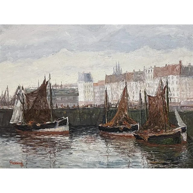 Antique Framed Oil Painting on Canvas by G. Hodeige dated 1936 is an exquisitely well preserved impressionist work by a...