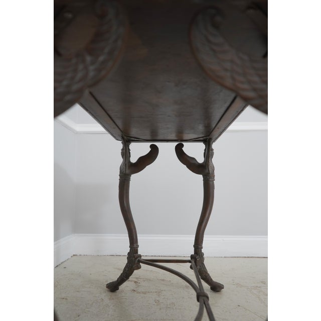Leather Top Metal Base 1 Drawer Console Table For Sale - Image 18 of 18