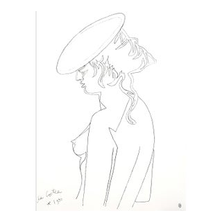 Jean Cocteau - Woman's Profile - Original Lithograph For Sale