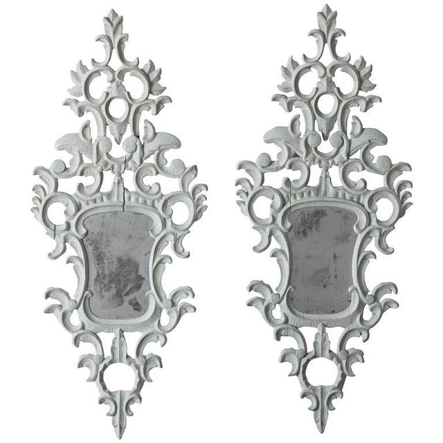 19th Century Italian Painted Venetian Mirror Appliqués - a Pair For Sale - Image 13 of 13