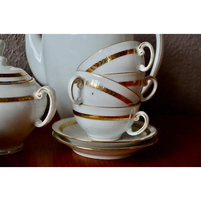 Porcelain Tea Service from JV Limoges, 1960s, Set of 19 For Sale - Image 9 of 12