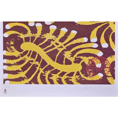 Canoe is a lithograph realized by Alberto Di Fabio in 2008 in occasion of the Olympic Games in Beijing. Limited edition of...