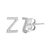Expertly crafted to symbolize individuality and grace, this exquisite "Z" initial stud earring is fashioned from radiant...