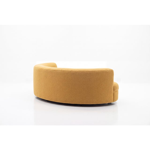 Yellow John Mascheroni Curved Sofa For Sale - Image 8 of 9