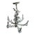 1990s Coastal White Ceramic Reef Chandelier 6 Light For Sale