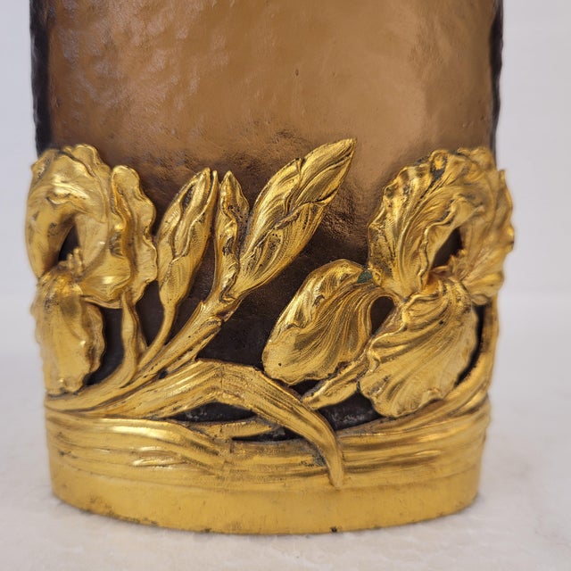 Art Nouveau Glass and Ormolu Vase by Victor Saglier, France, 1890 For Sale - Image 11 of 18