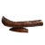 Wood Chinese Bamboo Carved Curved Boat Shape 18 Lohons Display Art For Sale - Image 7 of 8