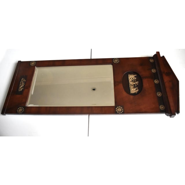 Antique German Empire Neoclassical Ormolu Trumeau Mirror For Sale - Image 11 of 13