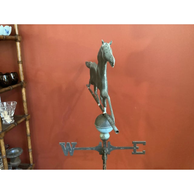 Vintage Running Horse Copper Weathervane For Sale In Providence - Image 6 of 12