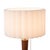 Scalloped Floor Lamp - Walnut, Weathered Brass, White Linen, on/Off Pull Chain For Sale In Los Angeles - Image 6 of 8
