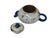 1980s Asian Oriental Zisha Clay White Glaze Scenery Graphic Display Art Teapot For Sale - Image 9 of 15