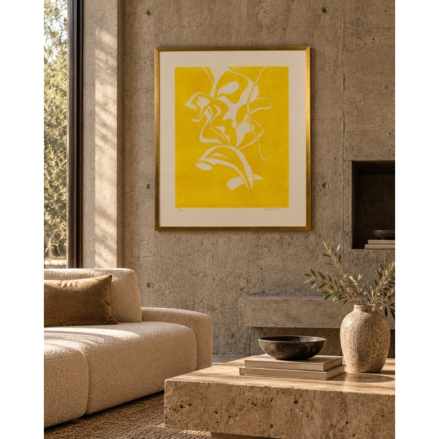 Karl Einar Andersson, Untitled Yellow Abstract, 1960s, Etching For Sale - Image 10 of 11