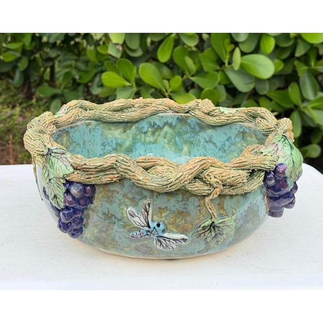 Late 20th Century Vintage Mexican Folk Art Dragonfly Bowl For Sale - Image 5 of 12